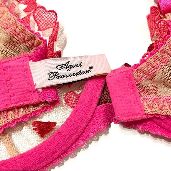 Agent Provocateur Cupid Hearts Bra Set 32C + AP2 - Picture 7 of 8